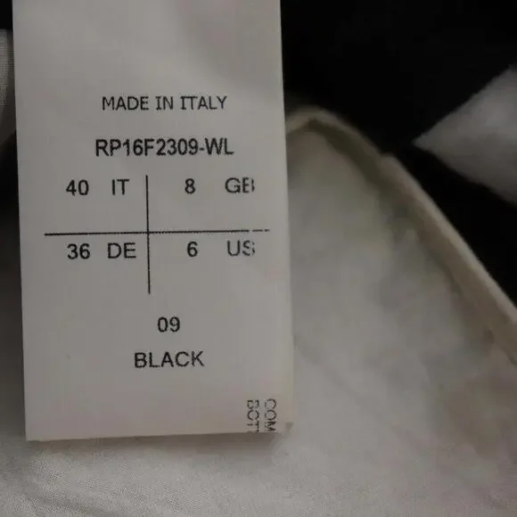 Rick Owens Women's Size 6 Black Cropped Trousers Pants Dress High Rise 100% Wool - Picture 10 of 15